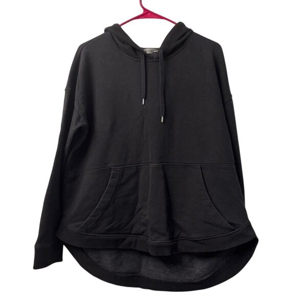 Athleta Black Hoodie Sweatshirt pullover medium Athleisure comfy cozy errands - Picture 1 of 4